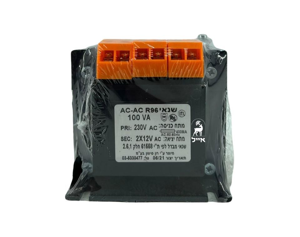 שנאי מבדל 100VA, AC 220V-12V